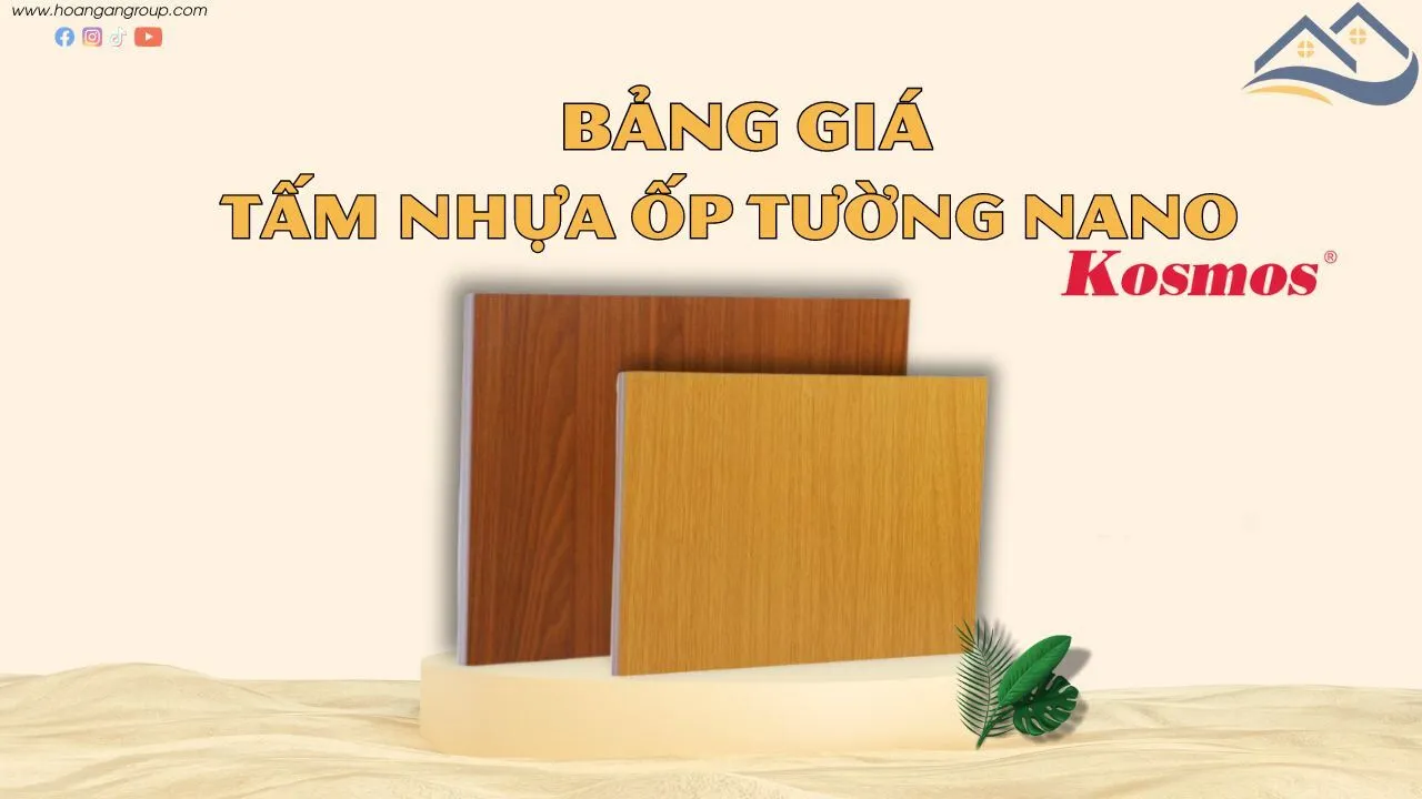 Bảng Báo Giá Tấm Nhựa Ốp Tường Nano Giả Gỗ, Giả Bê Tông Kosmos