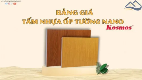 Bảng Báo Giá Tấm Nhựa Ốp Tường Nano Giả Gỗ, Giả Bê Tông Kosmos