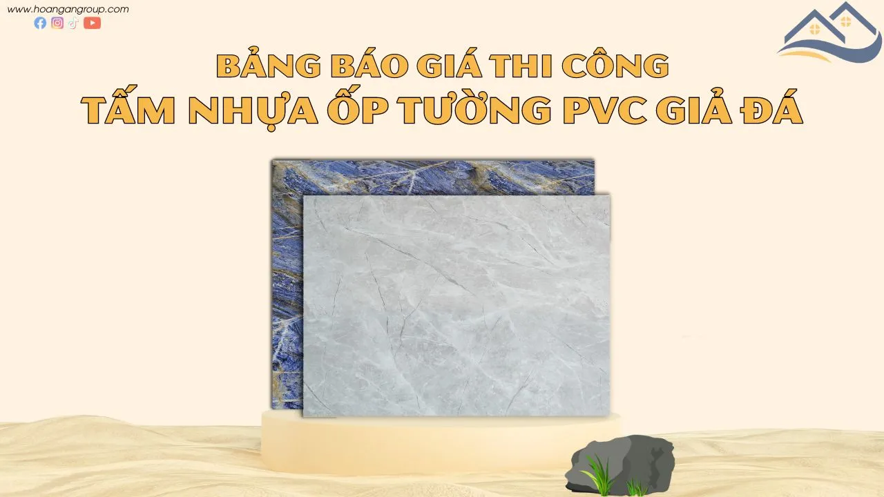 Bảng Báo Giá Thi Công Tấm Nhựa Ốp Tường PVC Giả Đá Kosmos