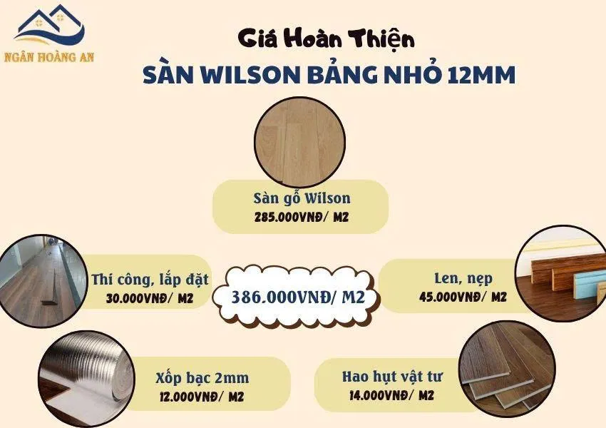 Bảng Giá Thi Công Trọn Gói Sàn Gỗ Công Nghiệp Wilson 12mm