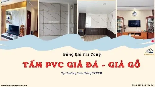 Bảng Giá Thi Công PVC Giả Đá, Giả Gỗ Chất Lượng Phường Diên Hồng TPHCM