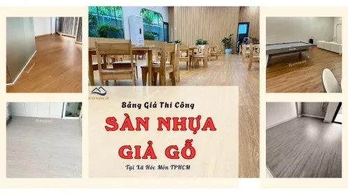 Bảng Giá Thi Công Sàn Nhựa Giả Gỗ Uy Tín Nhất Tại Xã Hóc Môn TPHCM