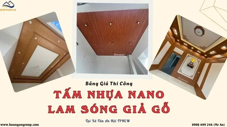 Bảng Giá Thi Công Tấm Nhựa Nano, Lam Sóng Giá Tốt Xã Tân An Hội TPHCM