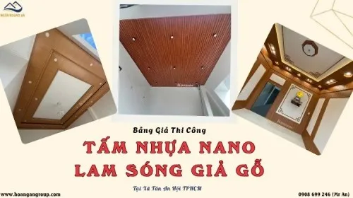 Bảng Giá Thi Công Tấm Nhựa Nano, Lam Sóng Giá Tốt Xã Tân An Hội TPHCM