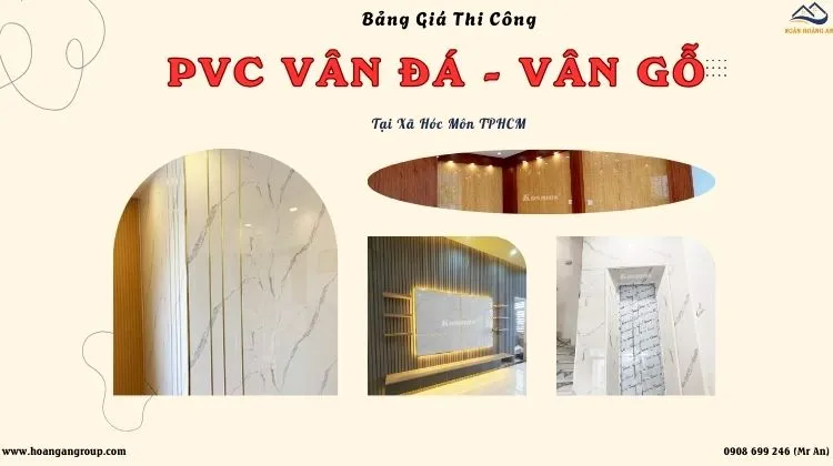 Bảng Giá Thi Công Tấm Ốp Nhựa Vân Đá - Vân Gỗ Tại Xã Hóc Môn TPHCM