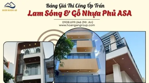 Báo Giá Ốp Trần Lam Sóng Và Gỗ Nhựa Ngoài Trời Phủ ASA
