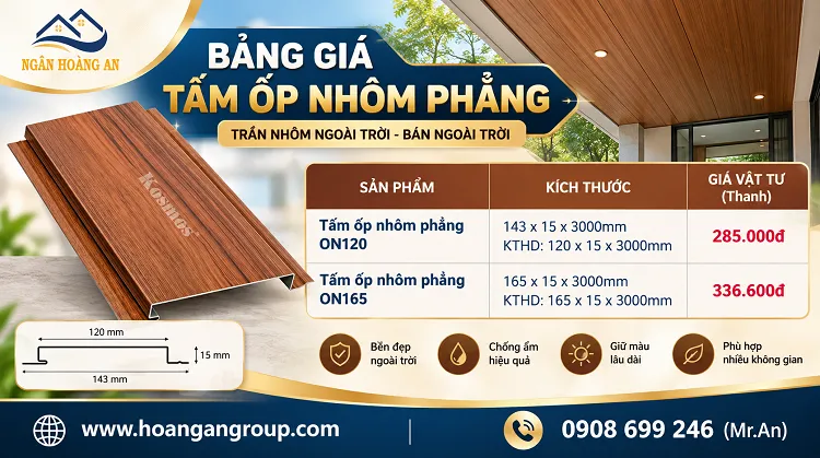 Bảng Giá Vật Tư Tấm Ốp Nhôm Bán Ngoài Trời Tại Quận 1 TPHCM Bảng Giá Vật Tư Tấm Ốp Nhôm Bán Ngoài Trời Tại Quận 1 TPHCM