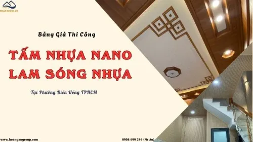 Bảng Giá Thi Công Ốp Trần Nano, Lam Sóng Giả Gỗ Phường Diên Hồng TPHCM