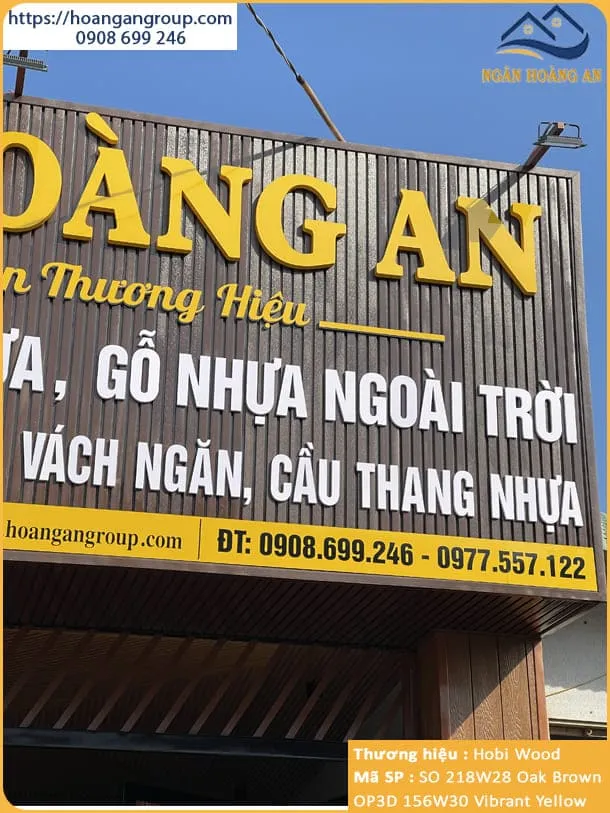 Bảng Hiệu Gỗ Nhựa Ngoài Trời Hobi Wood Tại Long Thành Đồng Nai