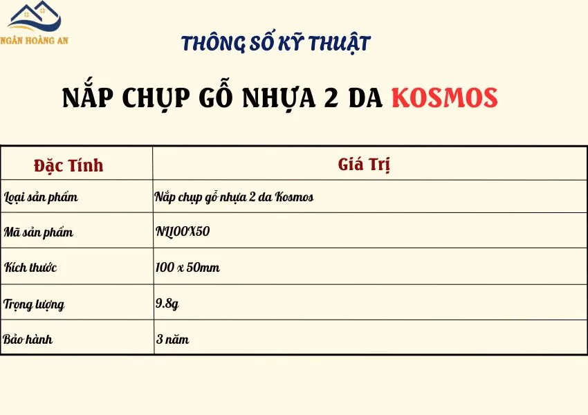 Bảng Thông Số Kỹ Thuật Của Nắp Chụp Đầu Thanh Lam 2 Da Kosmos Bảng Thông Số Kỹ Thuật Của Nắp Chụp Đầu Thanh Lam 2 Da Kosmos