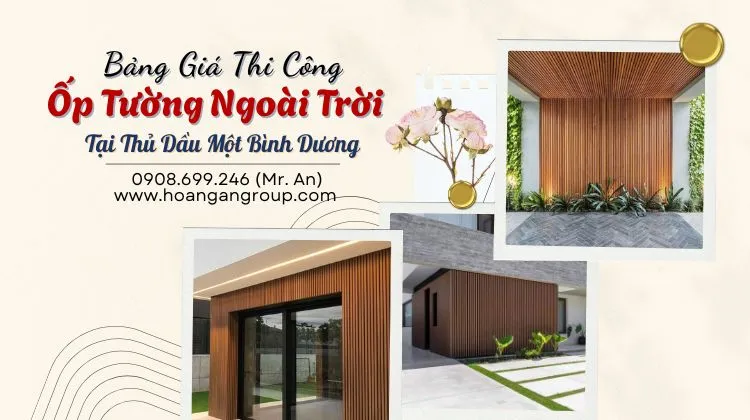 Thi Công Ốp Tường Lam Sóng Ngoài Trời Đẹp Tại Thủ Dầu Một Bình Dương