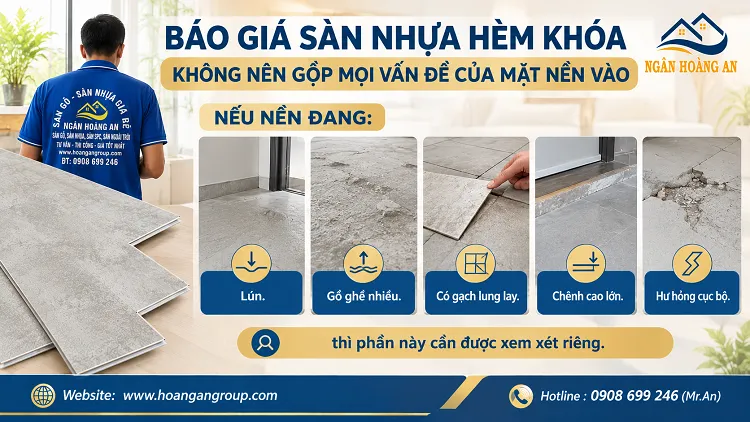 Báo Giá Sàn Nhựa Hèm Khóa Không Nên Gộp Mọi Vấn Đề Của Mặt Nền Vào Báo Giá Sàn Nhựa Hèm Khóa Không Nên Gộp Mọi Vấn Đề Của Mặt Nền Vào