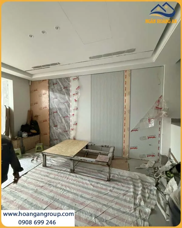 Hình Ảnh Thi Công Ốp Tường Than Tre iWood Thực Tế Hình Ảnh Thi Công Ốp Tường Than Tre iWood Thực Tế