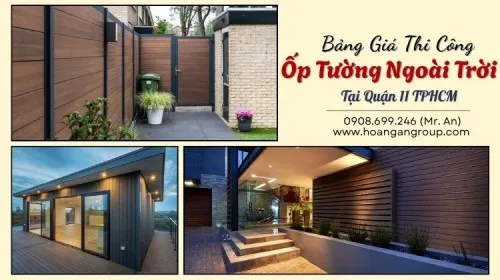 Bảng Giá Thi Công Ốp Tường Gỗ Nhựa Ngoài Trời Tại Quận 11 TPHCM 
