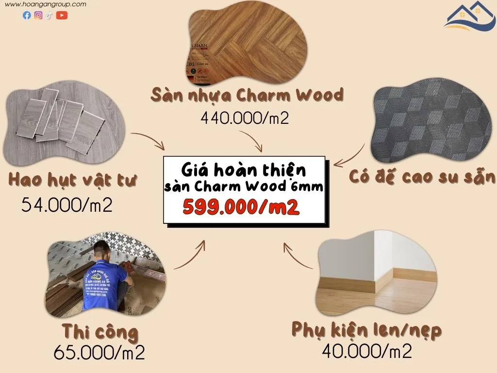 Giá Thi Công Hoàn Thiện Sàn Nhựa Hèm Khóa Xương Cá Charm Tại Quận 11 TPHCM