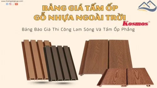 Báo Giá Thi Công Ốp Tường Ốp Trần Gỗ Nhựa Ngoài Trời Kosmos