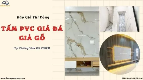 Báo Giá Thi Công Tấm Ốp Tường PVC Giả Đá, Giả Gỗ Phường Vĩnh Hội TPHCM