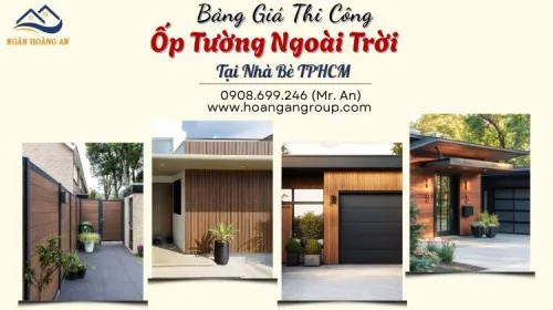 Thi Công Ốp Tường Lam Sóng Ngoài Trời Trọn Gói Tại Nhà Bè TPHCM