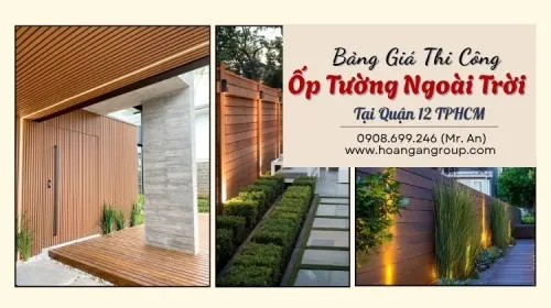 Thi Công Ốp Tường Lam Sóng Gỗ Nhựa Ngoài Trời Tại Quận 12 TPHCM