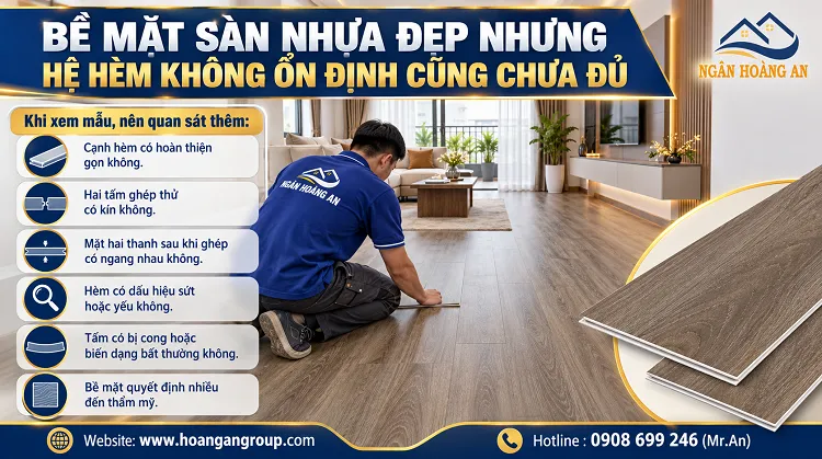 Bề Mặt Sàn Nhựa Đẹp Nhưng Hệ Hèm Không Ổn Định Cũng Chưa Đủ