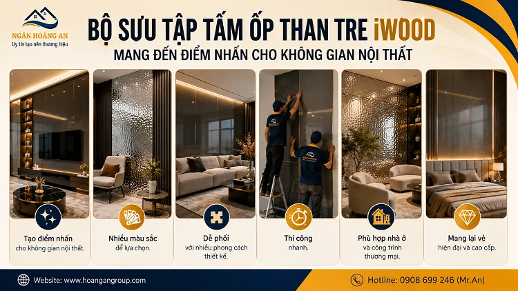 Bộ Sưu Tập Tấm Ốp Than Tre iWood Mang Đến Điểm Nhấn Cho Không Gian Nội Thất