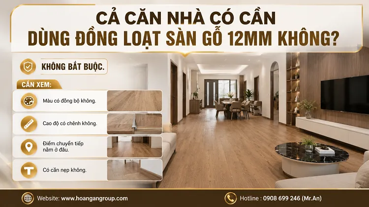 Cả Căn Nhà Có Cần Dùng Đồng Loạt Sàn Gỗ 12mm Không?