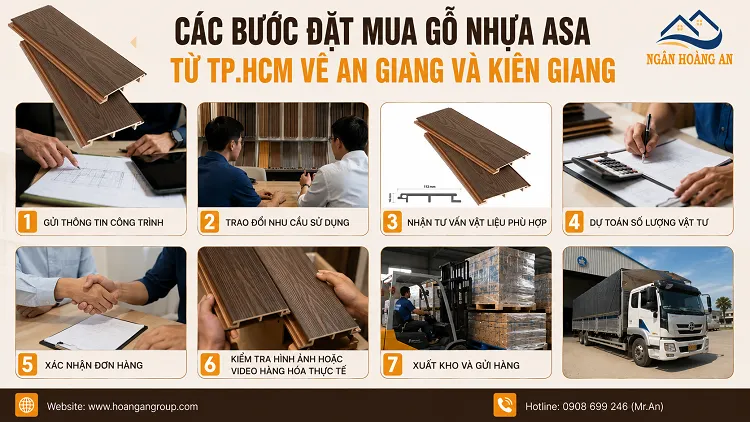 Các Bước Đặt Mua Gỗ Nhựa ASA Từ TP.HCM Về An Giang Và Kiên Giang