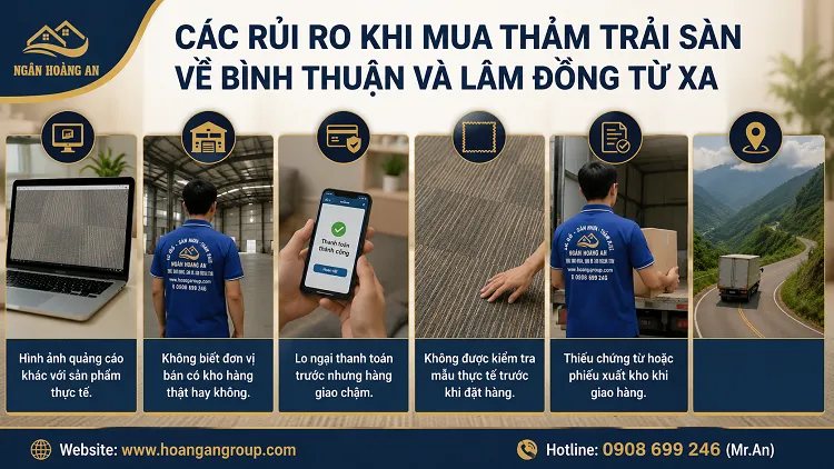 Các Rủi Ro Khi Mua Thảm Trải Sàn Về Bình Thuận Và Lâm Đồng Từ Xa Các Rủi Ro Khi Mua Thảm Trải Sàn Về Bình Thuận Và Lâm Đồng Từ Xa