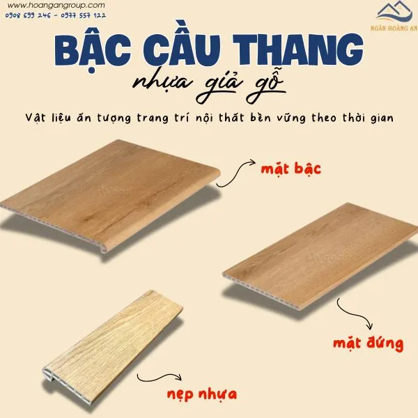 3 Loại Vật Liệu Tạo Nên Bậc Cầu Thang Nhựa Giả Gỗ