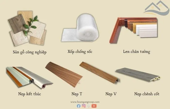 Các vật tư cần thiết thi công sàn gỗ công nghiệp