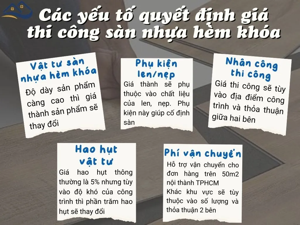 5 Yếu Tố Ảnh Hưởng Đến Giá Thi Công Sàn Nhựa Hèm Khóa