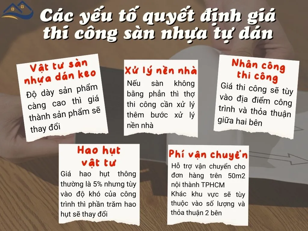 Các Yếu Tố Quyết Định Giá Thi Công Sàn Nhựa Dán Keo