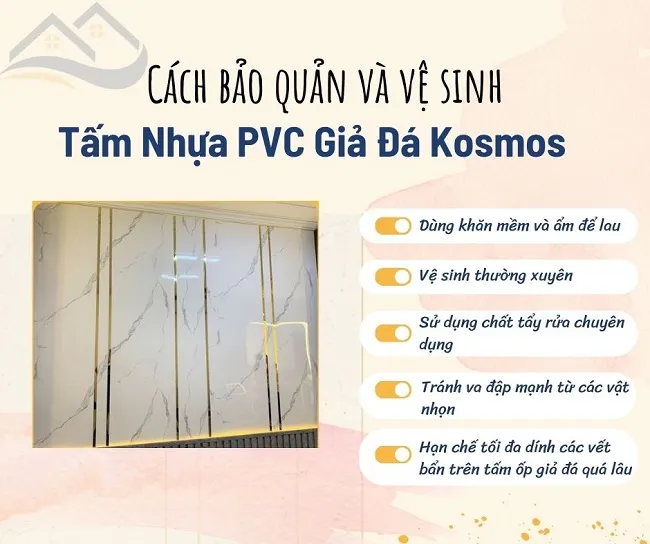Cách Bảo Quản Và Vệ Sinh Tấm Ốp PVC Giả Đá Kosmos Cách Bảo Quản Và Vệ Sinh Tấm Ốp PVC Giả Đá Kosmos