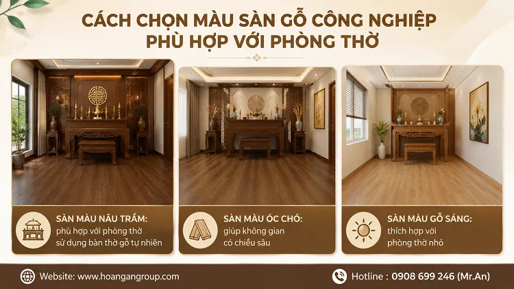 Cách Chọn Màu Sàn Gỗ Công Nghiệp Phù Hợp Với Phòng Thờ