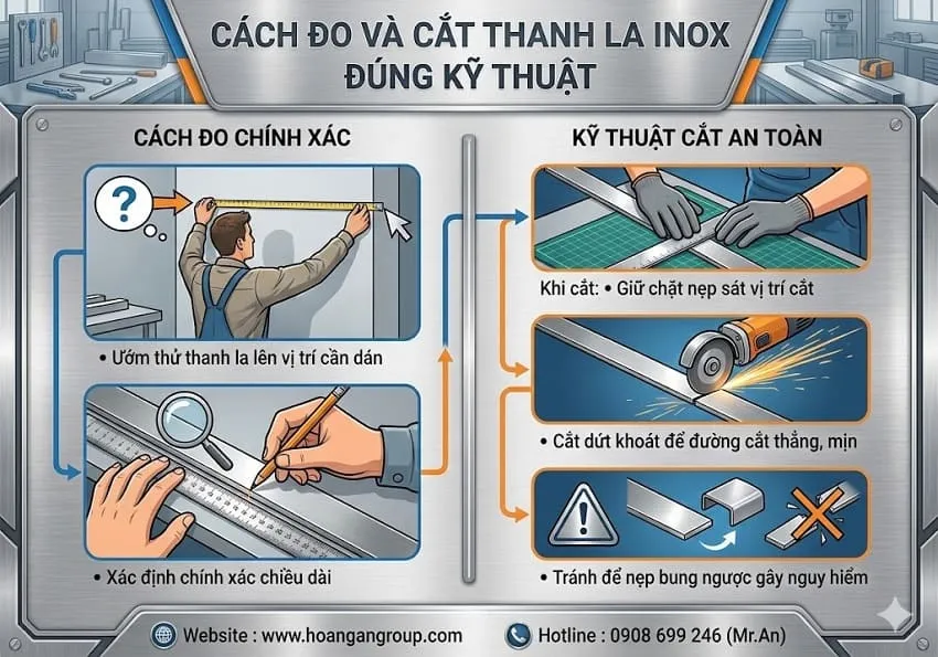 Cách Đo Và Cắt Thanh La Inox Đúng Kỹ Thuật Cách Đo Và Cắt Thanh La Inox Đúng Kỹ Thuật