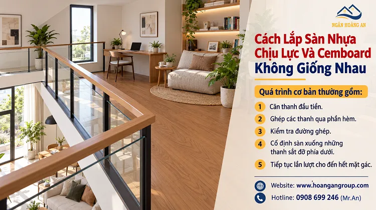 Cách Lắp Sàn Nhựa Chịu Lực Và Cemboard Không Giống Nhau
