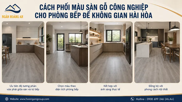 Cách Phối Màu Sàn Gỗ Công Nghiệp cho Phòng Bếp Để Không Gian Hài Hòa Cách Phối Màu Sàn Gỗ Công Nghiệp cho Phòng Bếp Để Không Gian Hài Hòa