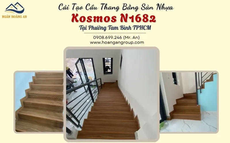 Cải Tạo Cầu Thang Bằng Sàn Nhựa Kosmos N1682 Tại Phường Tam Bình