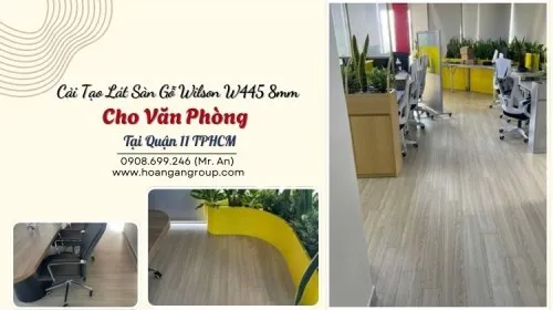 Cải Tạo Lát Sàn Gỗ Wilson W445 8mm Cho Văn Phòng Tại Quận 11 TPHCM
