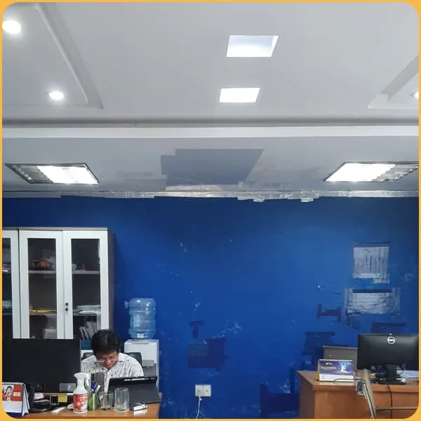 Cải Tạo Văn Phòng Tấm PVC Giả Đá Kosmos PVC2001 Tại Bình Tân TPHCM