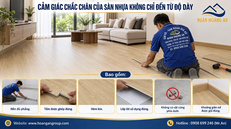 Cảm Giác Chắc Chân Của Sàn Nhựa Không Chỉ Đến Từ Độ Dày