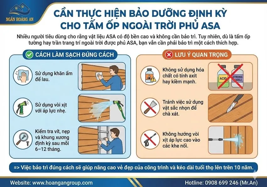 Cần Thực Hiện Bảo Dưỡng Định Kỳ Cho Tấm Ốp Ngoài Trời Phủ ASA