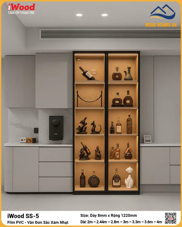 Cắt Tấm Theo Yêu Cầu Tấm Ốp Than Tre iWood SS-5