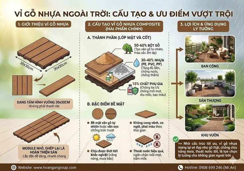Vỉ Gỗ Nhựa Ngoài Trời Là Gì? Tại Sao Được Sử Dụng Nhiều Cho Ngoại Thất