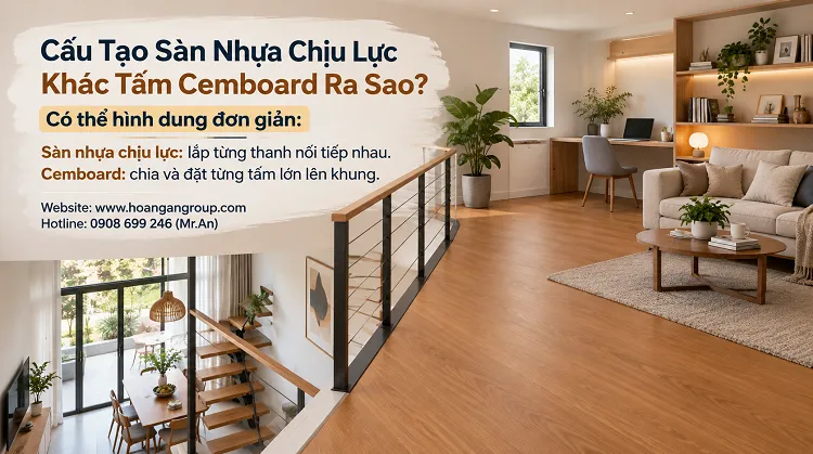 Cấu Tạo Sàn Nhựa Chịu Lực Khác Tấm Cemboard Ra Sao?