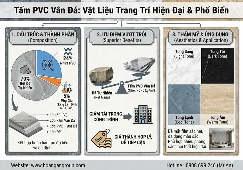 Tấm Nhựa PVC Vân Đá Là Gì? Tấm Nhựa PVC Vân Đá Là Gì?