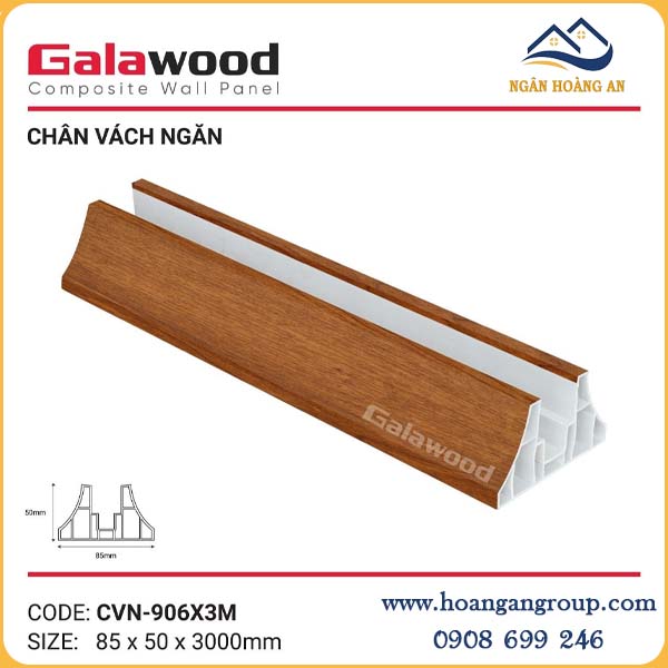 Chân Đế Vách Ngăn Nhựa PVC Galawood CVN906X3M