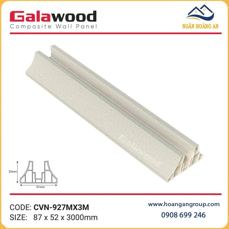 Chân Đế Vách Ngăn PVC Galawood CVN-927MX3M Vân Vải Trắng Kem