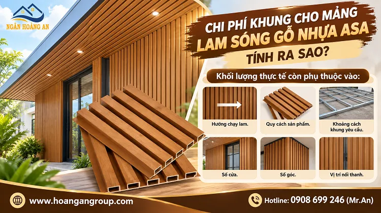 Chi Phí Khung Cho Mảng Lam Sóng Gỗ Nhựa ASA Tính Ra Sao? Chi Phí Khung Cho Mảng Lam Sóng Gỗ Nhựa ASA Tính Ra Sao?