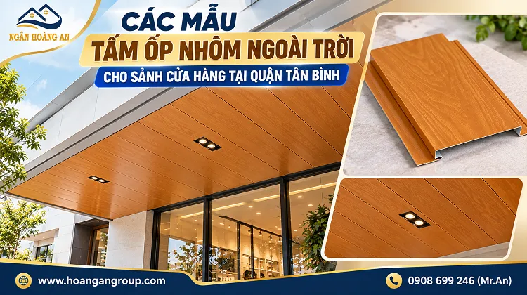 Các Mẫu Tấm Ốp Nhôm Ngoài Trời Cho Sảnh Cửa Hàng Tại Quận Tân Bình